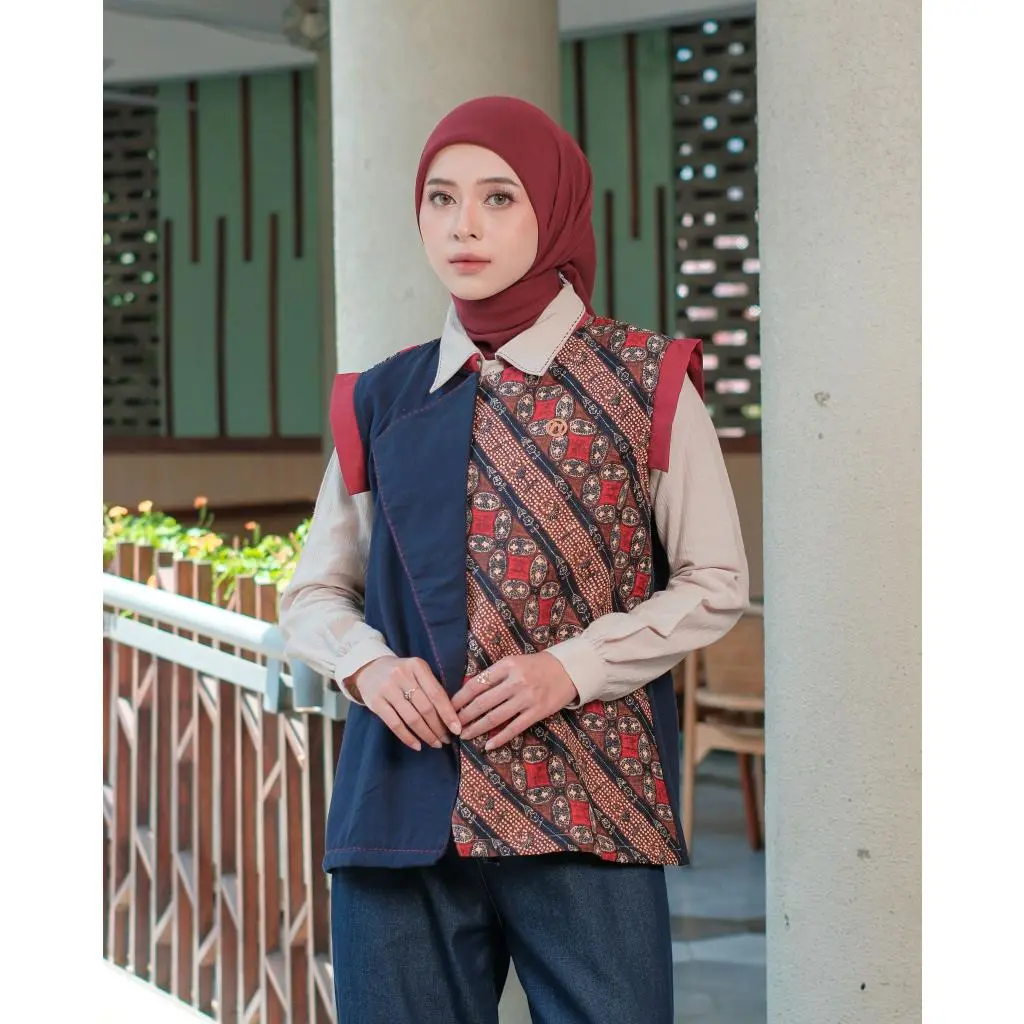 NETALY Fashion Muslim Wanita Nilam Vest Batik