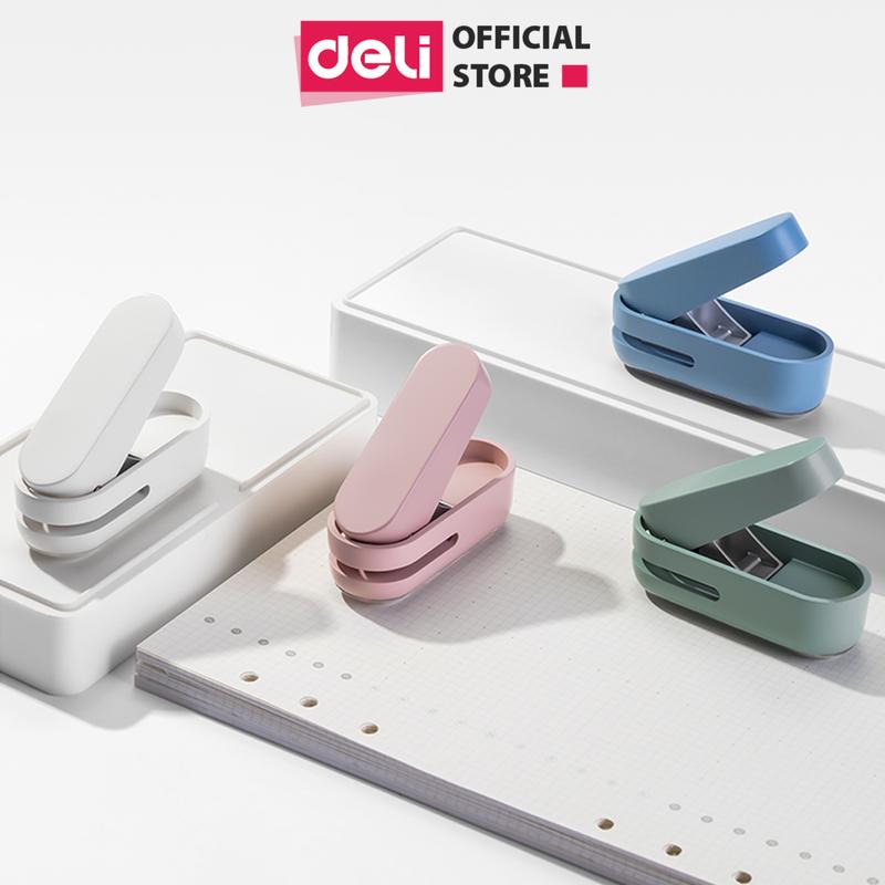 Kìm Bấm Đục Lỗ Giấy Mini Refill Dụng Cụ Bấm Lỗ Giấy Làm Sổ Còng Cầm Tay Tiện Lợi