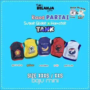 Baju Sugar Glider / Hamster Kaos Partai Tank / bahan nyaman size XXS & XXXS | Yukbelanja.Gaes!