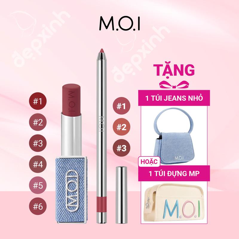 TẶNG QUÀ Combo son thỏi M.O.I The New Iconic và Chì kẻ viền môi Perfect Shape Lip Liner
