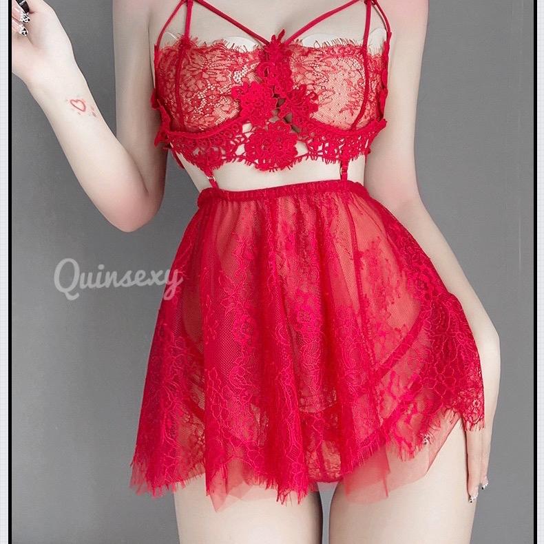 VN035 Váy Ngủ Ren Buộc Dây Quyến Rũ Nữ Voi Women 5