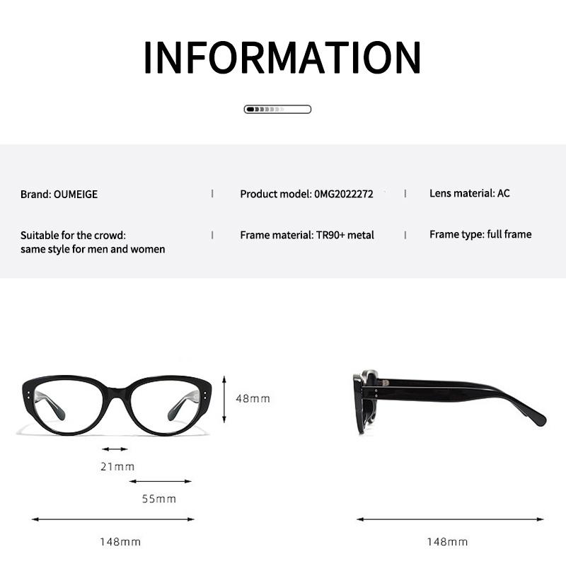Product Introduction of Kính cận thị siêu nhẹ dành cho phụ nữ, kính mắt mèo, phong cách Hàn Quốc, gọng đen, chốngxanh biển ánh sáng, BILOVEFULL 24