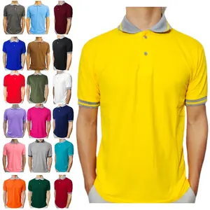 Kaos Polo Shirt Kerah Polos Pria Wanita Lengan Pendek Size M-XXXL