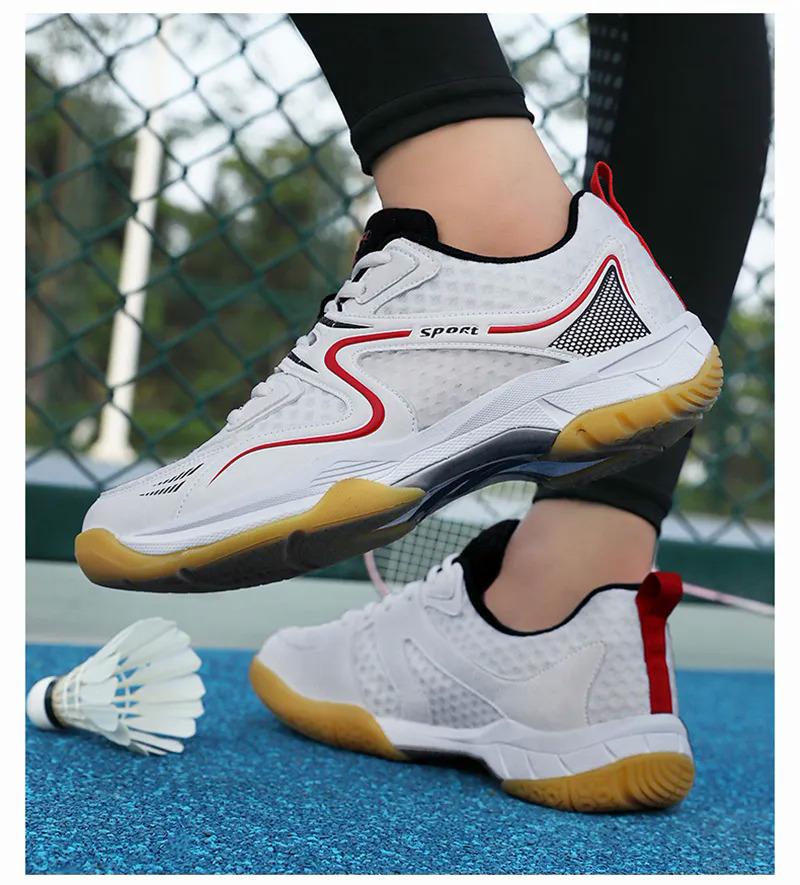 Product Introduction of Badminton Shoes for Men Non-slip Sneakers Tennis Volleyball Shoes Table Tennis Shoes Women Sports Professional Training Athletics Size 36-45 Free Socks and Free Delivery 31