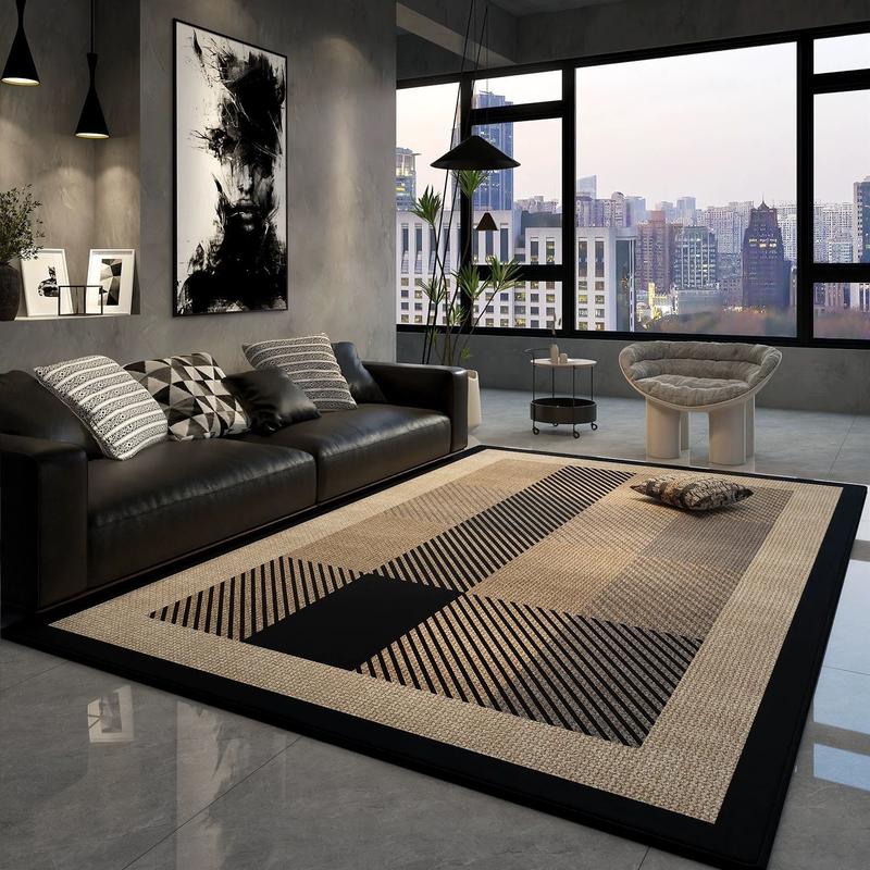 Thảm Phòng Khách Thảm Sofa Cà Phê Thảm Đầu Giường Thảm trải sàn Phòng Ngủ, Kích Thước Lớn, Phong Cách Kem, Thiết Kế Đơn Giản, Thích Hợp Cho Phòng, 7590 người thu thập 2