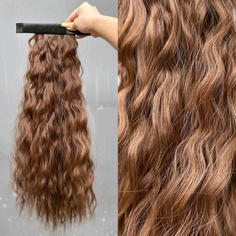 Tóc giả cột thanh quấn xù mì dài 60-65cm BÁN CHẠY mẫu sóng nhỏ dáng dài