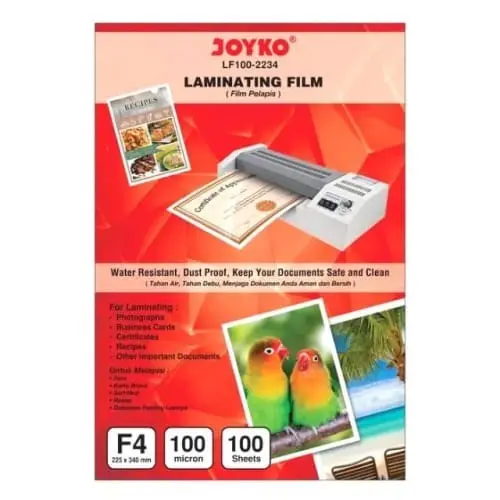 Plastik Laminating / Laminating Film Folio isi 100 lbr - JOYKO #^