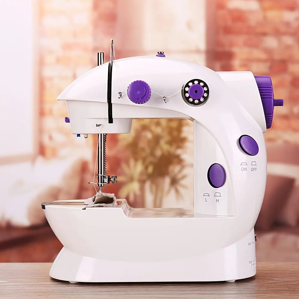 Mini Sewing Machine, Portable Handheld Sewing Machine with Sewing Kit, Travel Electric Sewing Machines with 2-Speed Adjustment & Foot Pedal