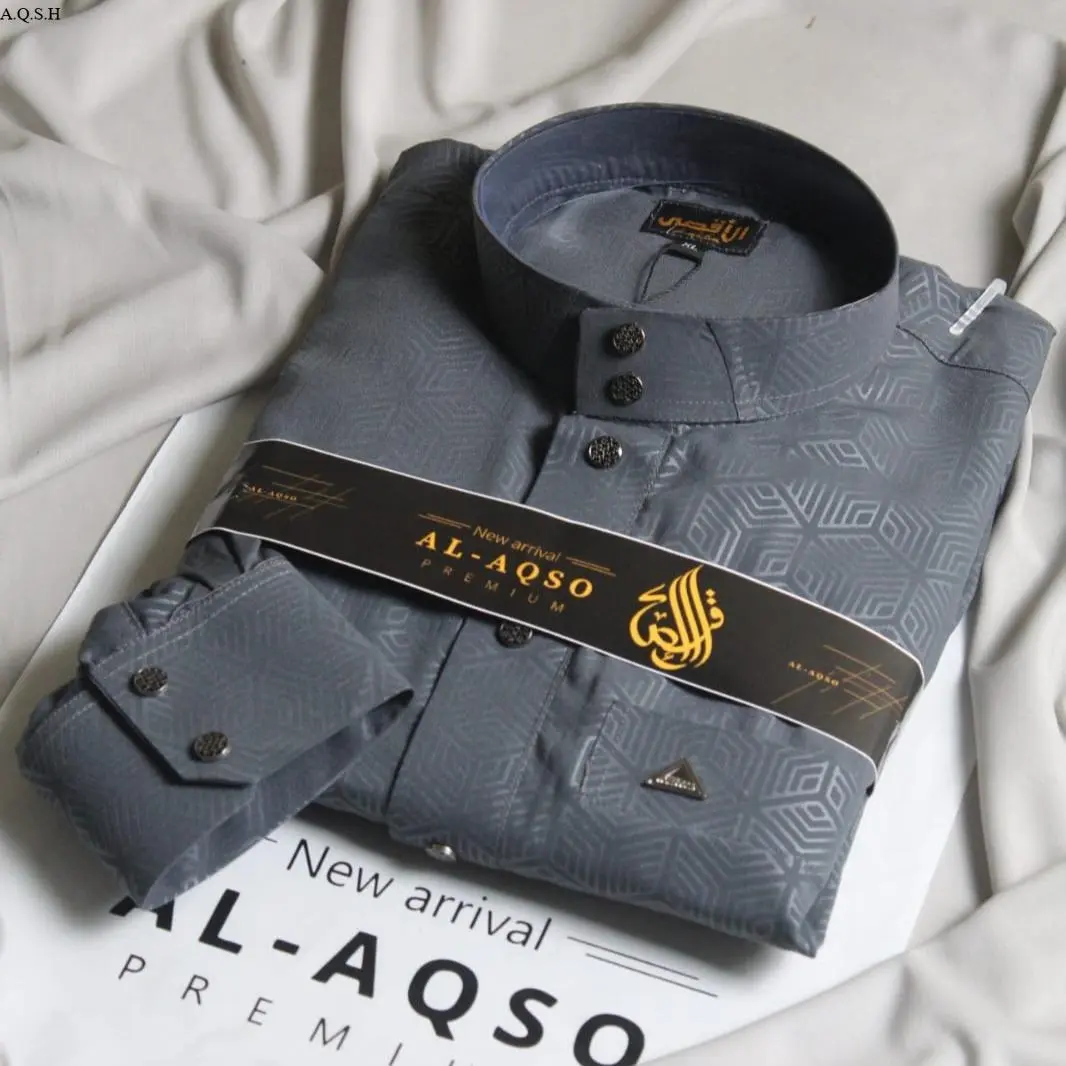 Jubah A.Q.S.H bahan embos premium berkualitas
