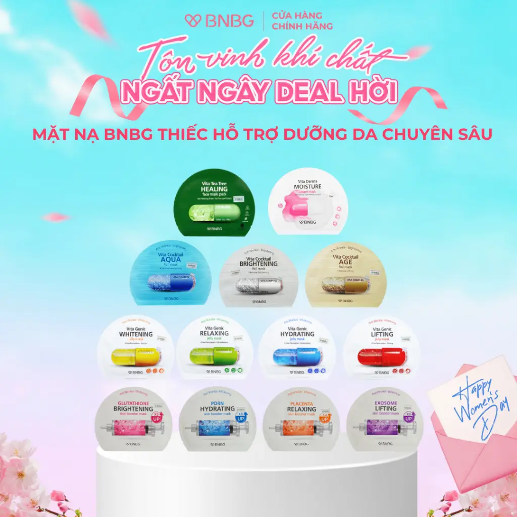 (Miếng lẻ) Mặt Nạ Giấy BNBG Vita Genic Mask 30ml/miếng