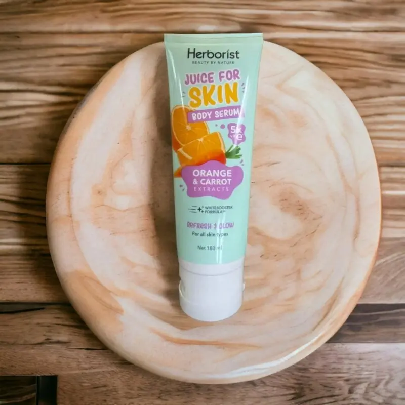 Herborist Body Serum Body Lotion All Varian  5X Vitamin E Ukuran 180ml Kering Leher 6