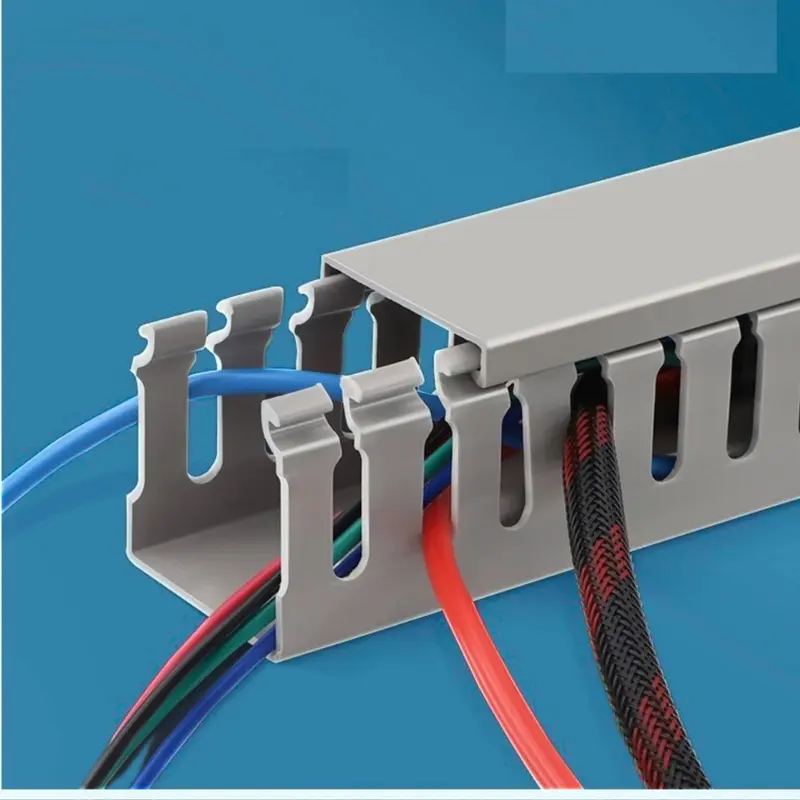 Máng Đi Dây Hãng SINO Nhựa Cao Cấp, Máng Răng Lược Lắp Tủ Điện Đủ kícḣ Thước 25x25 Đến 65x65 Dài 85cm 1
