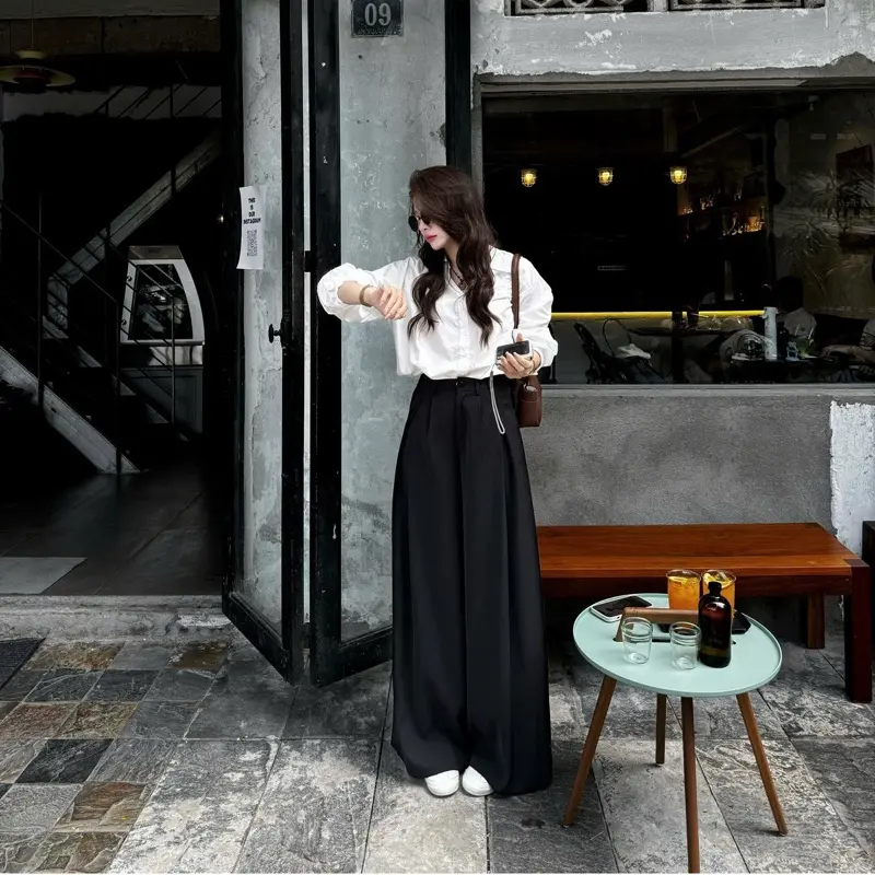 (QUẦN ỐNG SIÊU RỘNG 38CM) Quần tây suông xếp ly ống rộng dài chùm phủ chân Q508 OLDSCHOOL 8