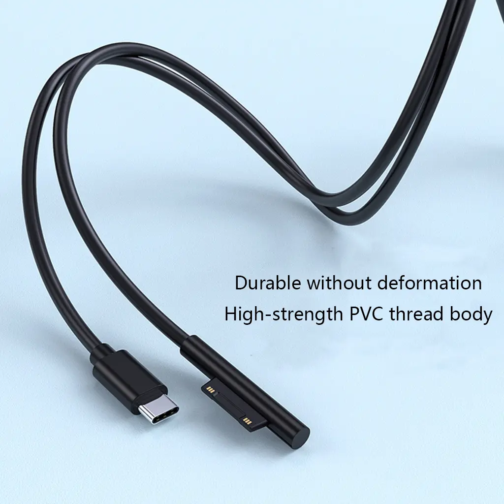 Bộ Chuyển Đổi sạc Nguồn DIVL 15V 3A Type C Cáp sạc nhanh PD cho Bề Mặt Pro 7 / 6 / 54 / 3 150cm