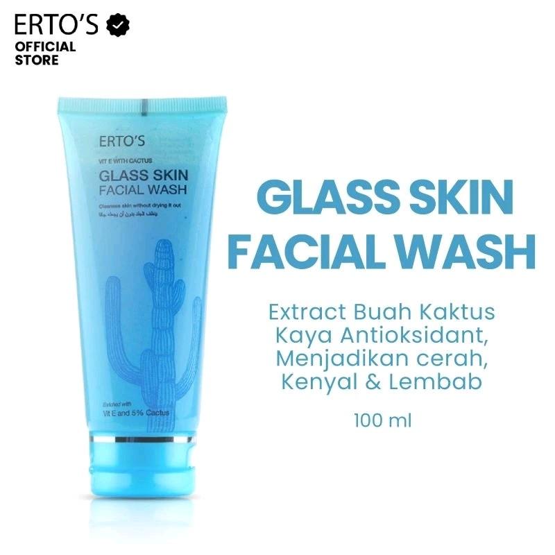 Ertos Glass Skin Facial Wash Membersihkan Kotoran Muka 0