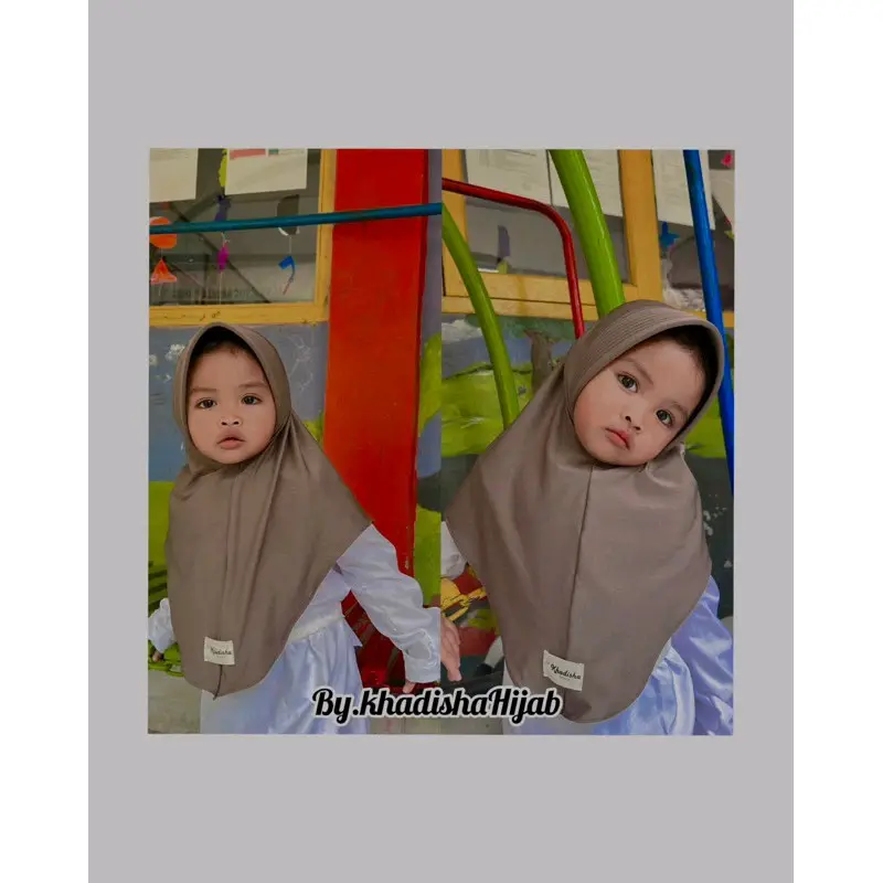 HIJAB BERGO ANAK 1-5 TAHUN BAHAN JERSEY BALON JILBAB ANAK SIMPLE INSTAN Muslim Kerudung 3
