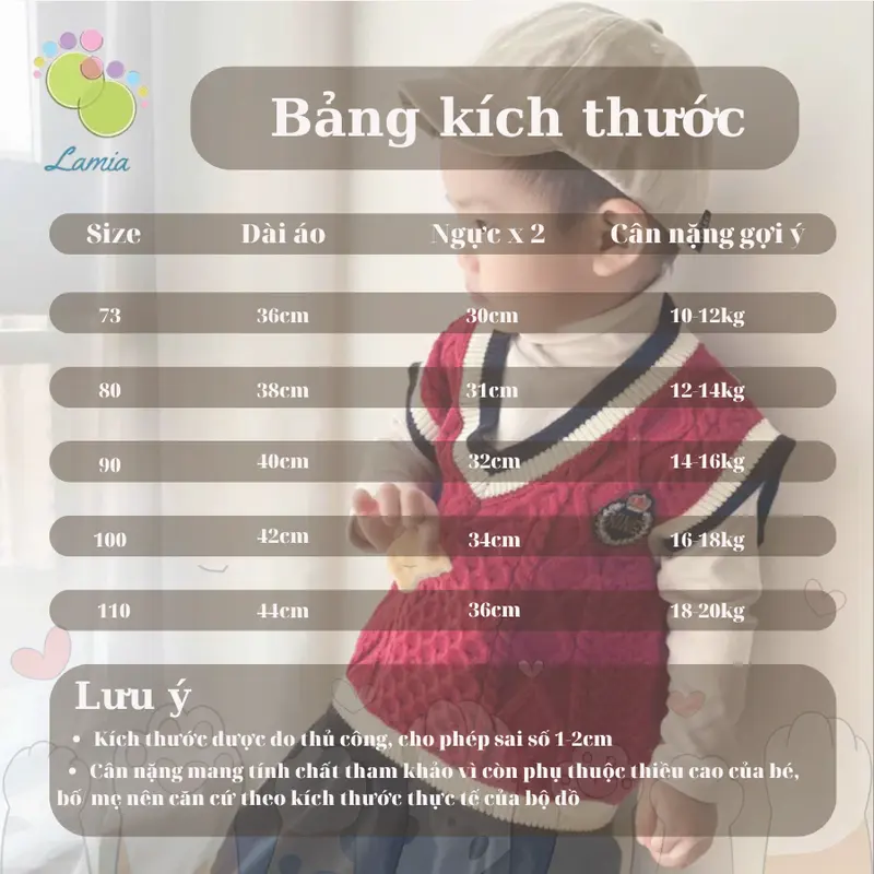 Áo gile len mịn huy hiệu đồng phục cho bé trai bé gái hàng Quảng Châ 7