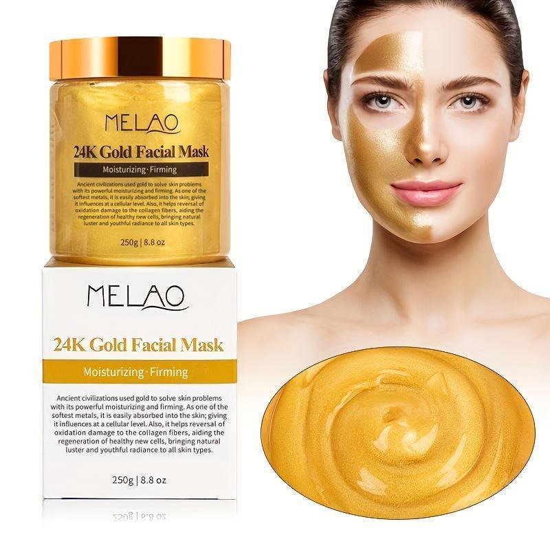 Mặt Nạ Vàng, 24k, Mặt Nạ Lột Vàng, Trẻ Hóa Da, Mặt Nạ Collagen, Cho Làn Da Hoàn Hảo, Giảm Nếp Nhăn Và Nếp Nhăn, Làm Sạch Mụn Trứng Cá, Thu Nhỏ Lỗ Chân Lông, Dưỡng Ẩm Và Làm Săn Chắc Làn Da Của Bạn, 250g 1