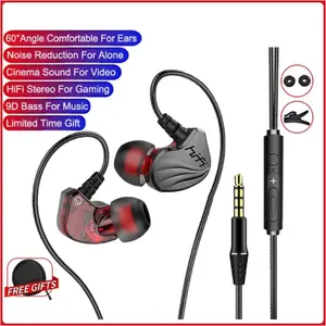 (COD) S2000 Wired Headset In Ear 3.5 mm type-c Headset with Microphone for K-song Game Wire Control android/iphone In Ear Kabel Mikrofon Bawaan earphone bass  Bluetooth Earphones