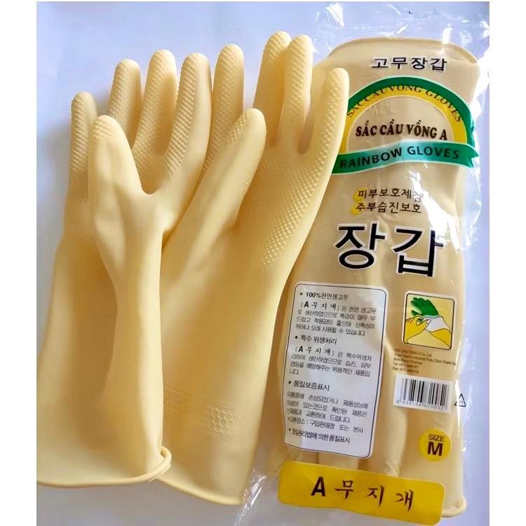 Combo 10 Đôi Găng Tay Cao Su Cầu Vồng Sắc Cầu Vồng Nam Long - Hàng Việt Nam Chất Lượng Cao