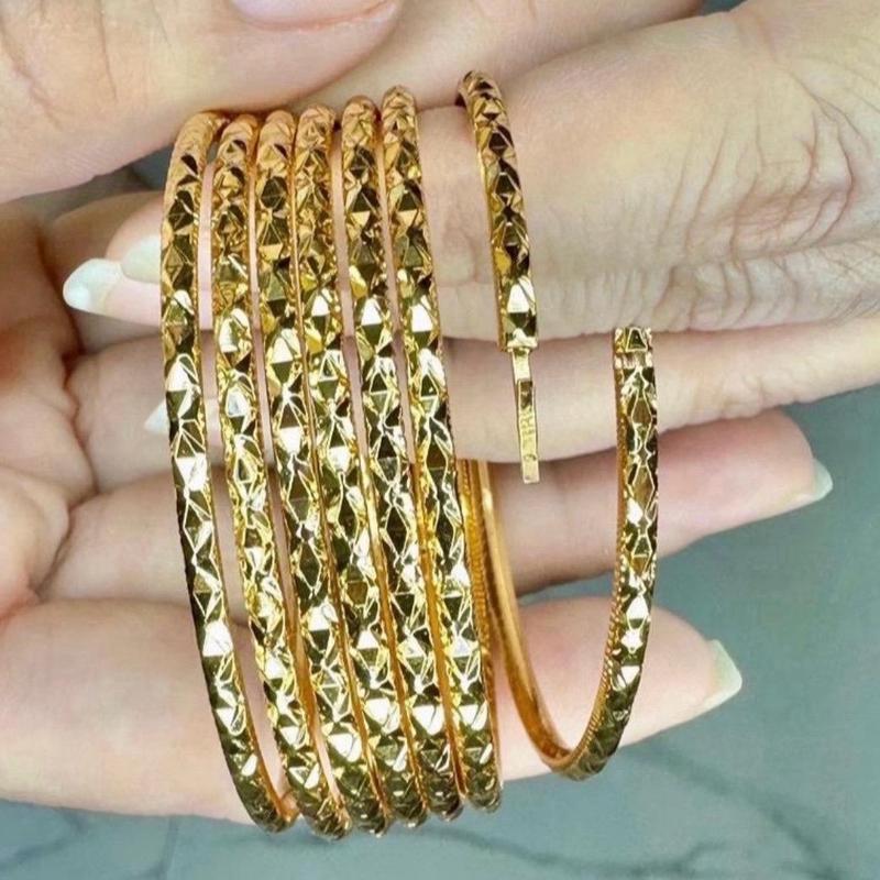 Vòng ximen kim cương Đồng Vàng Lắc Kê màu 610 bản 3li