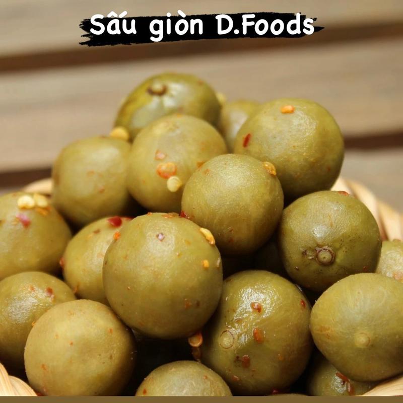 SẤU Giòn Cay Chua Ngọt Sấu Bánh Tẻ xen lẫn cả Không Hạt và Có Hạt Sấu Bao Tử Ngâm Giòn Ngon Đặc Sản Hà Nội Ô Mai Sấu Giòn Có Hạt Đồ ăn vặt Vị Chua Ngọt Cay Snack