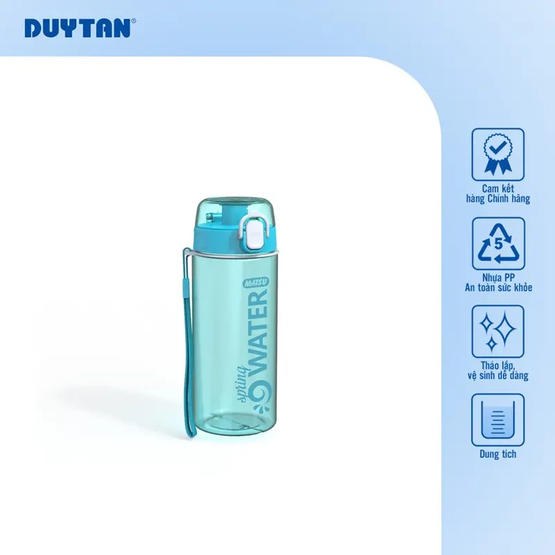 Bình nước Spring 500 - 700ml  DUY TÂN nhựa PP, có quai xách (974 - 975) 2