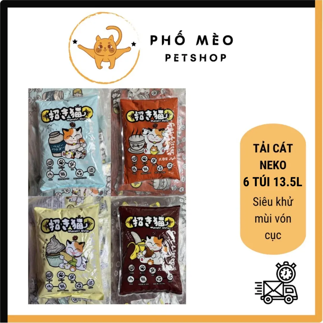 Tải cát vệ sinh mèo Neko 6 túi 9L