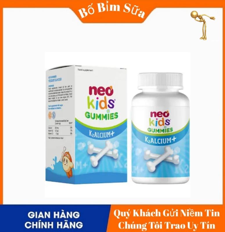 [ Chính Hãng ] NEO KIDS Gummies Canxi Vị Sữa Chua Bổ Sung Canxi Và Vitamin Cho Bé Hộp 60 Viên Nhai