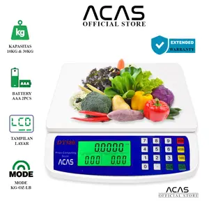 ACAS DT580 10Kg 30Kg Timbangan Duduk Digital Meja Laundry Sayur Buah Telur Sembako Paket Ekspedisi Murah Garansi Electronic Computing Scale 10 kg - 30 kg