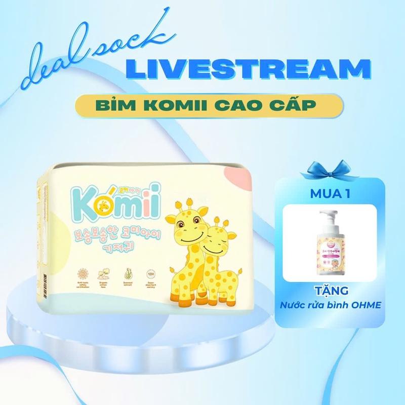 [MUA 1 TẶNG 1 ] Tã/Bỉm Komii Fullsize Hàn Quốc - TẶNG 1 nước rửa bình OHME 0