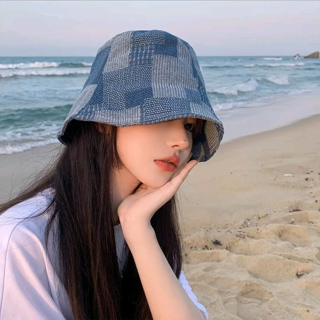 Mũ bucket jean caro phối màu năng động phong cách thời trang nữ - MU208