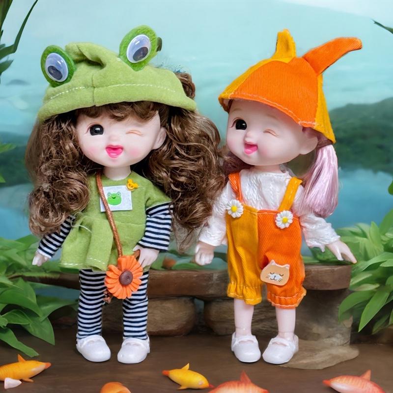 Búp bê mặt lém lỉnh 17cm trang trí nhà cửa đồ chơi dễ thương cho bé gái Toy