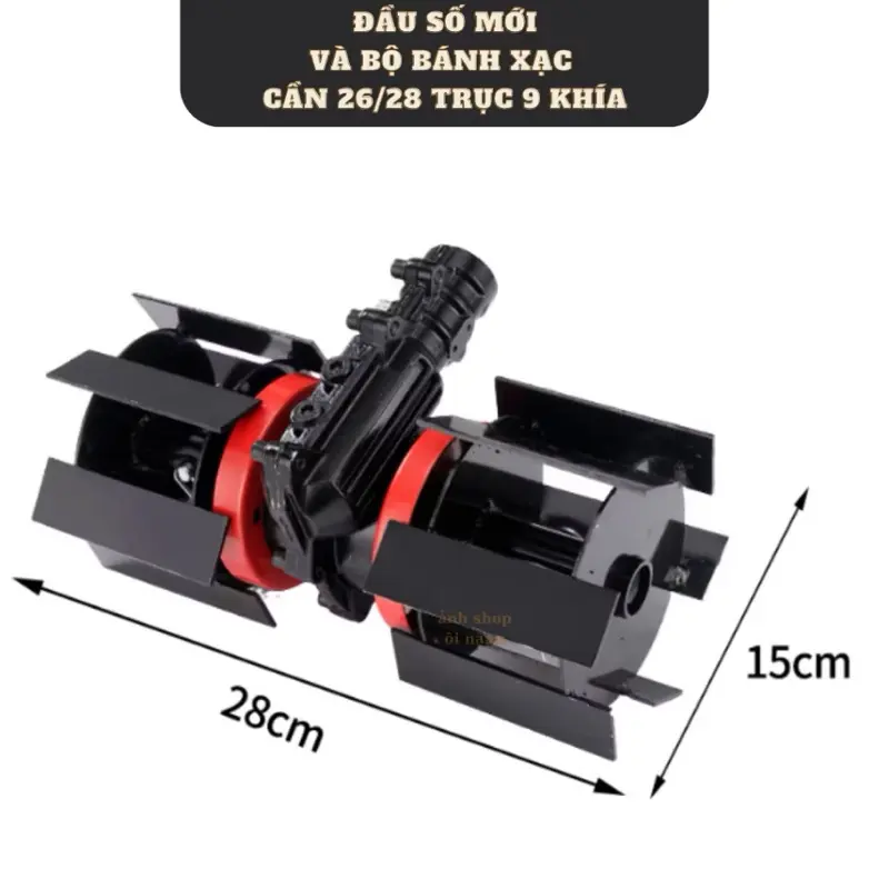 Đầu xới đất nắp máy cắt cỏ 28mm 9 khía mẫu mới 7