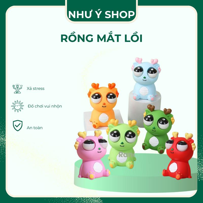 Rồng Mắt Lồi Squishy Nắn Bóp Đàn Hồi Giảm Stress Slime Đồ Chơi Trẻ Em Hot Trend Giảm Căng Thẳng Toy Xả Stress