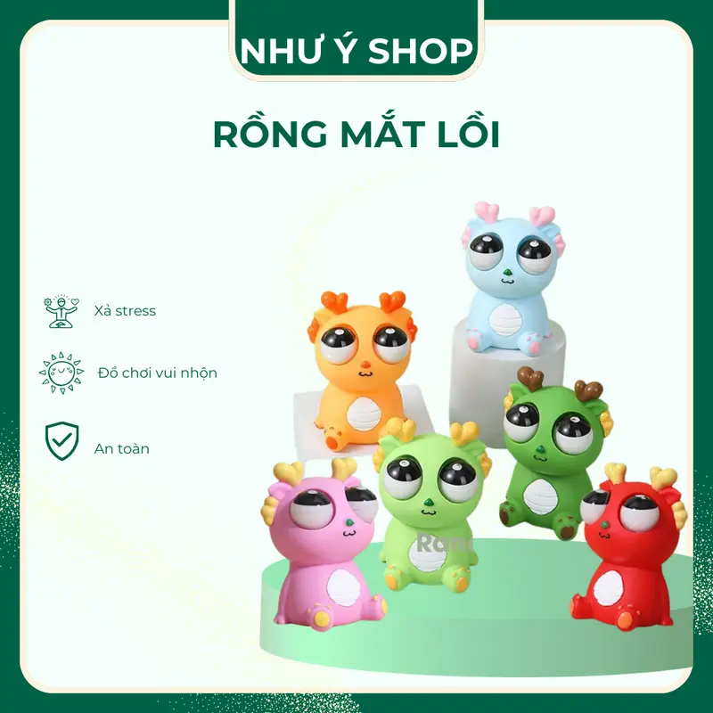 Rồng Mắt Lồi Squishy Nắn Bóp Đàn Hồi Giảm Stress Slime Đồ Chơi Trẻ Em Hot Trend Giảm Căng Thẳng Toy Xả Stress 0