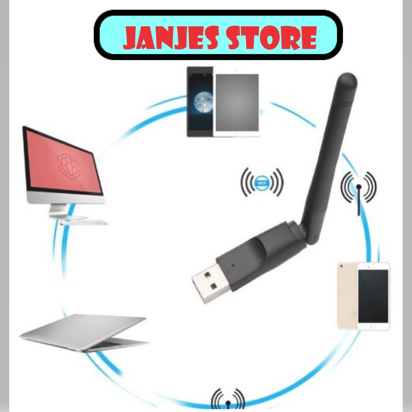 USB Wifi Dongle WIRELLESS SET TOP BOX COMPUTER PC LAPTOP Adapter Receiver Antena Wifi STB Eksternal alat device sinyal