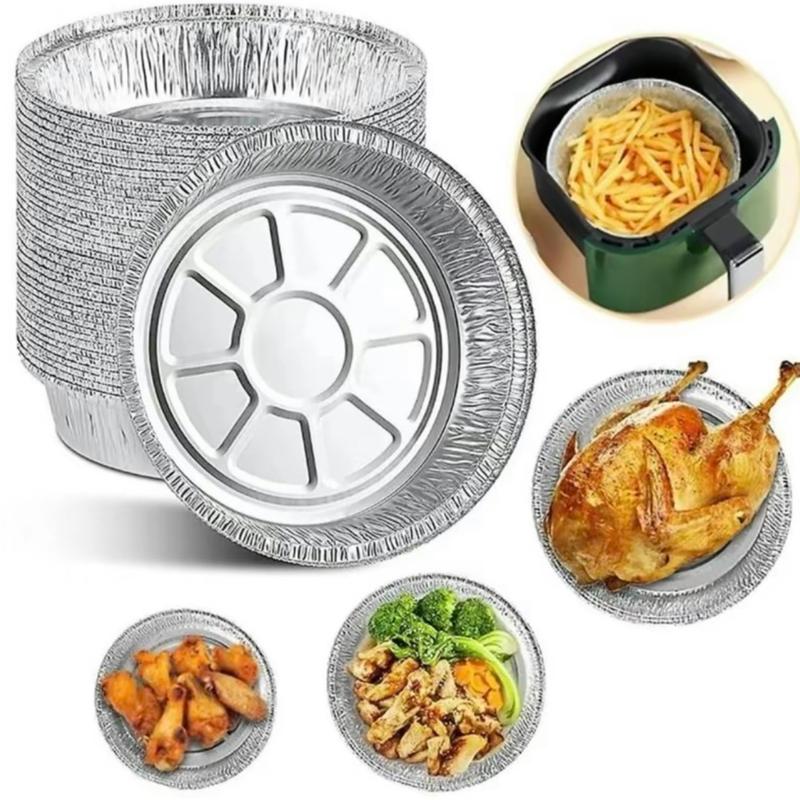 [COMBO 5 SET-50 CÁI ] Khay Giấy Bạc Lót Nồi Chiên Không Dầu Cỡ 22cm Dày Cứng Tái Sử Dụng Nướng Nồi Chiên Không Dầu Đồ Nhà Bếp Gia Dụng Yến Nhi 01 đa năng