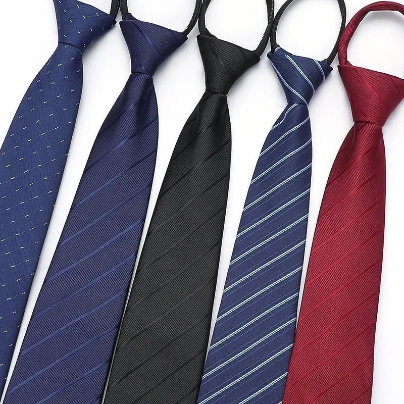 Trang Phục Trang Trọng Công Sở, Dành Cho Nam Và Nữ, Cà Vạt Có Khóa Kéo, Sọc Xanh Và Đen Mỏng, Thích Hợp Cho Phù Rể Và Đám Cưới Của Chàng Rể, Dễ Dàng Cài Đặt, Không Cần Đục Lỗ, Dễ Kéo