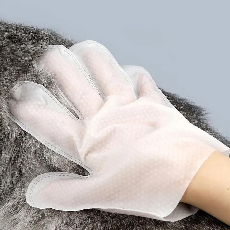 Pet Wash Free Glove Cleaning Pet Stain Remover Wipes Disposabl Cleaning Massage Grooming No-wash Wipes for Dogs & Cats Supplies 4