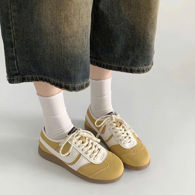Giầy Thể Thao Phối Màu Viền Lưới Đế cao 4cm Hàng Qccc TMYY