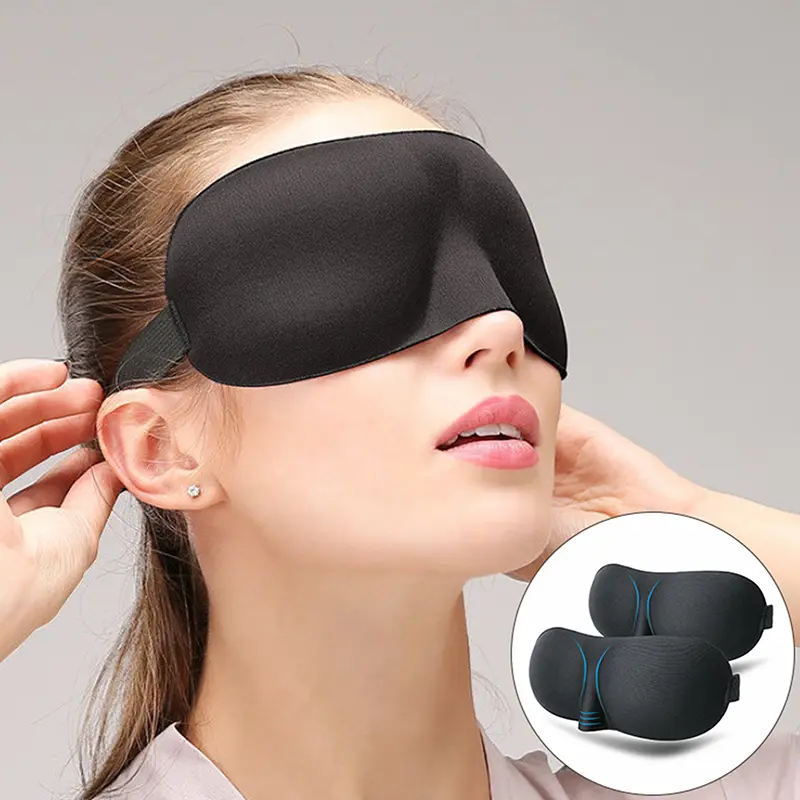 Tấm Che Mắt, Dụng Cụ Hỗ Trợ Giấc Ngủ Mất Ngủ Mềm Mại, Miếng Che Mắt Du Lịch Bịt Mắt Miếng Che Mắt 3D, Tấm Che Mắt Ngủ, Chặn Ánh Sáng, 1 Chiếc 0