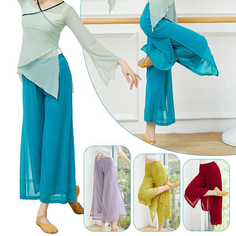 Quần Ống Rộng Sợi Dân Tộc, Thích Hợp Cho Mùa Xuân Và Mùa Hè, Quần Tập Nhảy Cổ Điển 1
