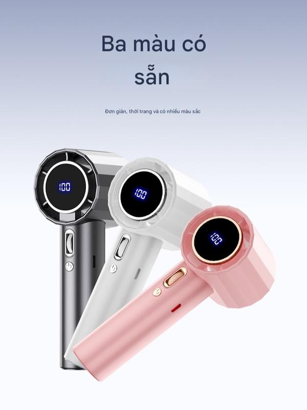 ASALAVN Quạt phản lực cầm tay Quạt Turbo có thể sạc lại, Quạt siêu tốc cầm tay, di động, gió mạnh, tốc độ cao 100 vòng/phút Tốc độ gió Màn hình kỹ thuật số quạt usb mobile Phụ Kiện handheld  icy 0