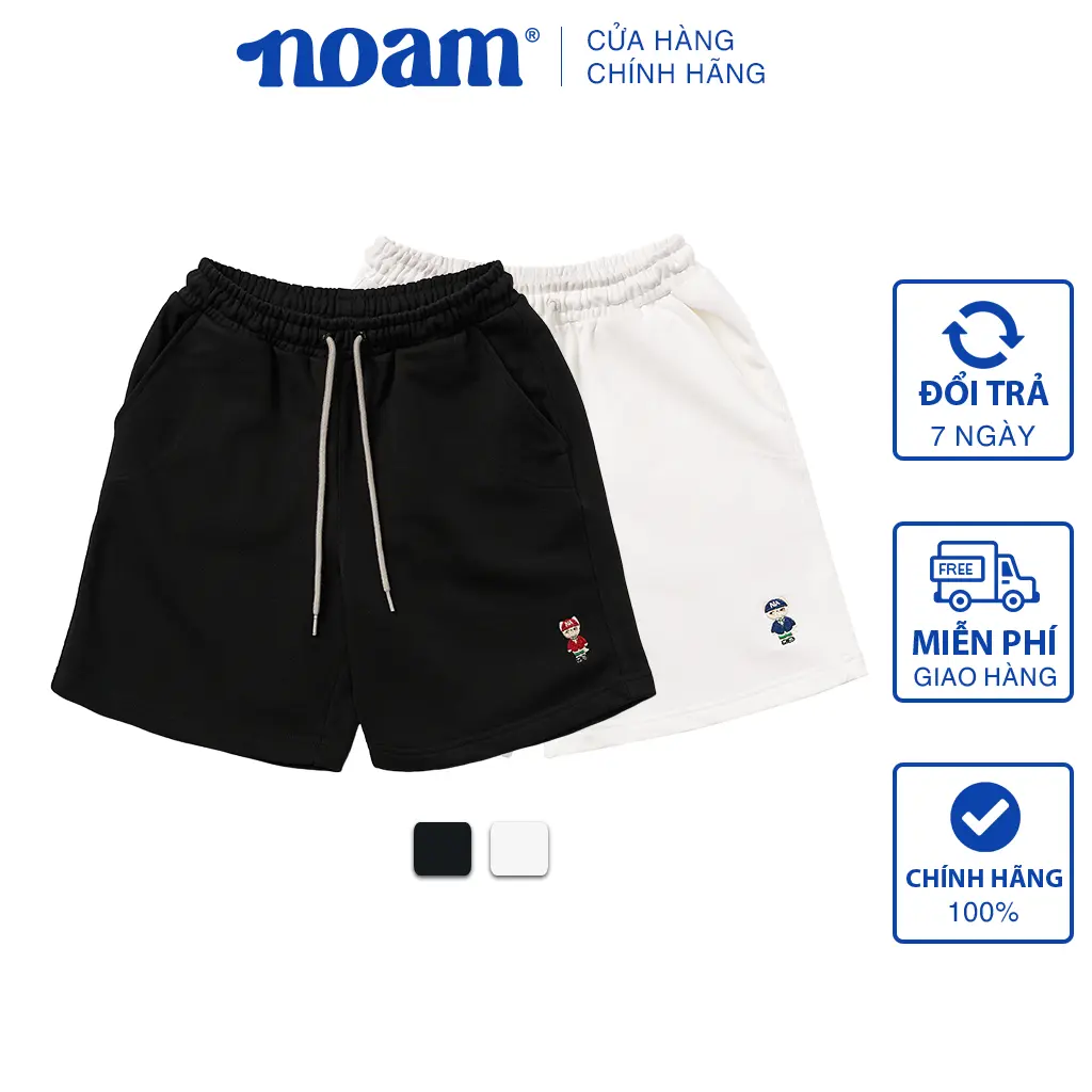 Quần Short Unisex NOAM Original Fox - Black/ White