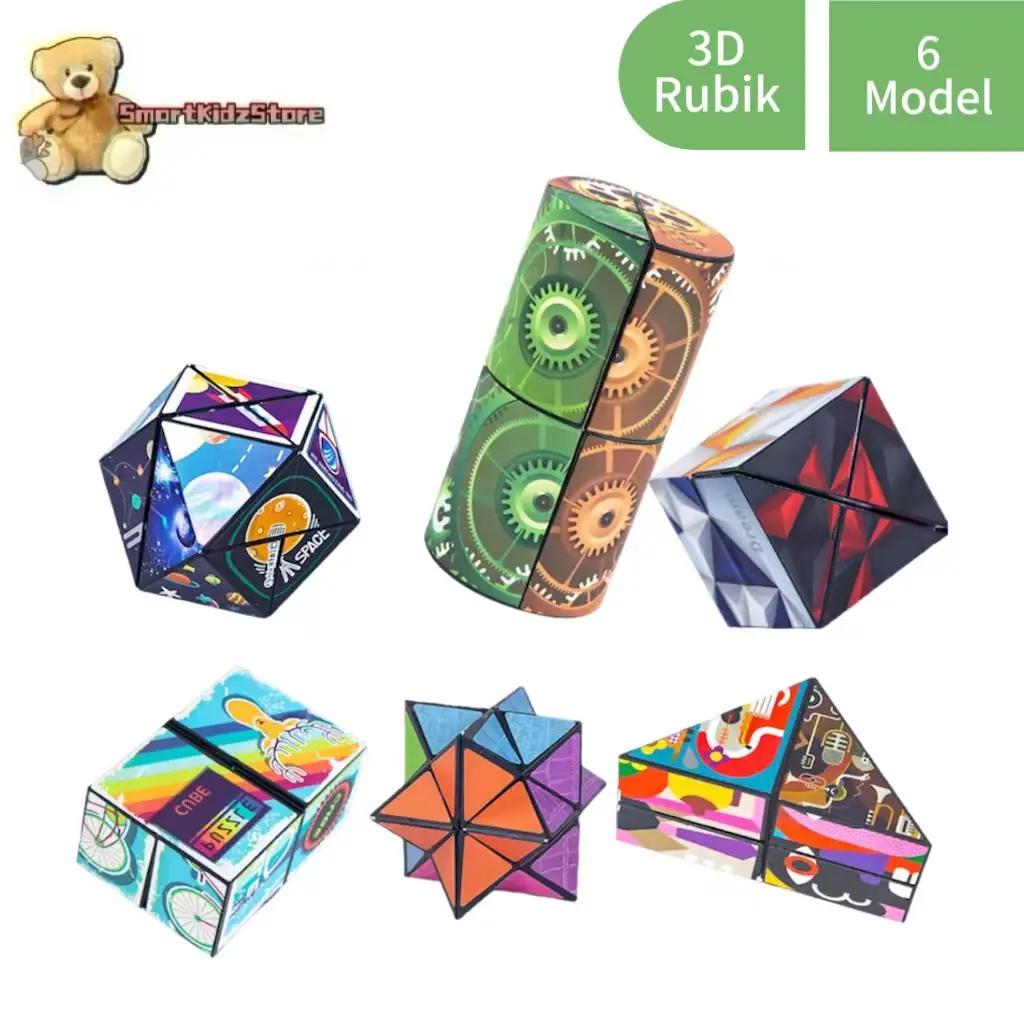 Mainan Edukasi Anak Rubik Cube Kubes 3D Magnet / Mainan Puzzle Magic Cube 3D  / Kubus Rubik Ajaib Magnetic 3D