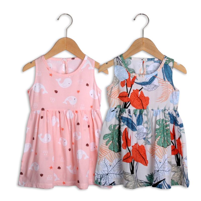 Product Introduction of Princess vest skirt girls dress foreign style summer dress little girl sleeveless skirt 0