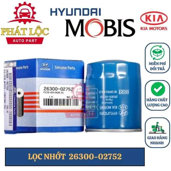 Lọc nhớt I10,  Morning, Accent, Soluto  chính hãng 100%