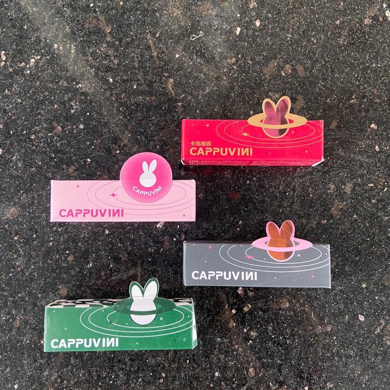 SON THỎ CAPPUVINI THỎ XANH - ĐỎ - ĐEN - HỒNG Son Môi Mỹ Phẩm