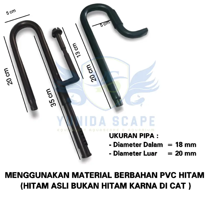 LILY PIPE DIY VERSI BLACK UKURAN 16/22 DENGAN SKIMMER ATAS DAN KATUP PENGATUR ARUS 2